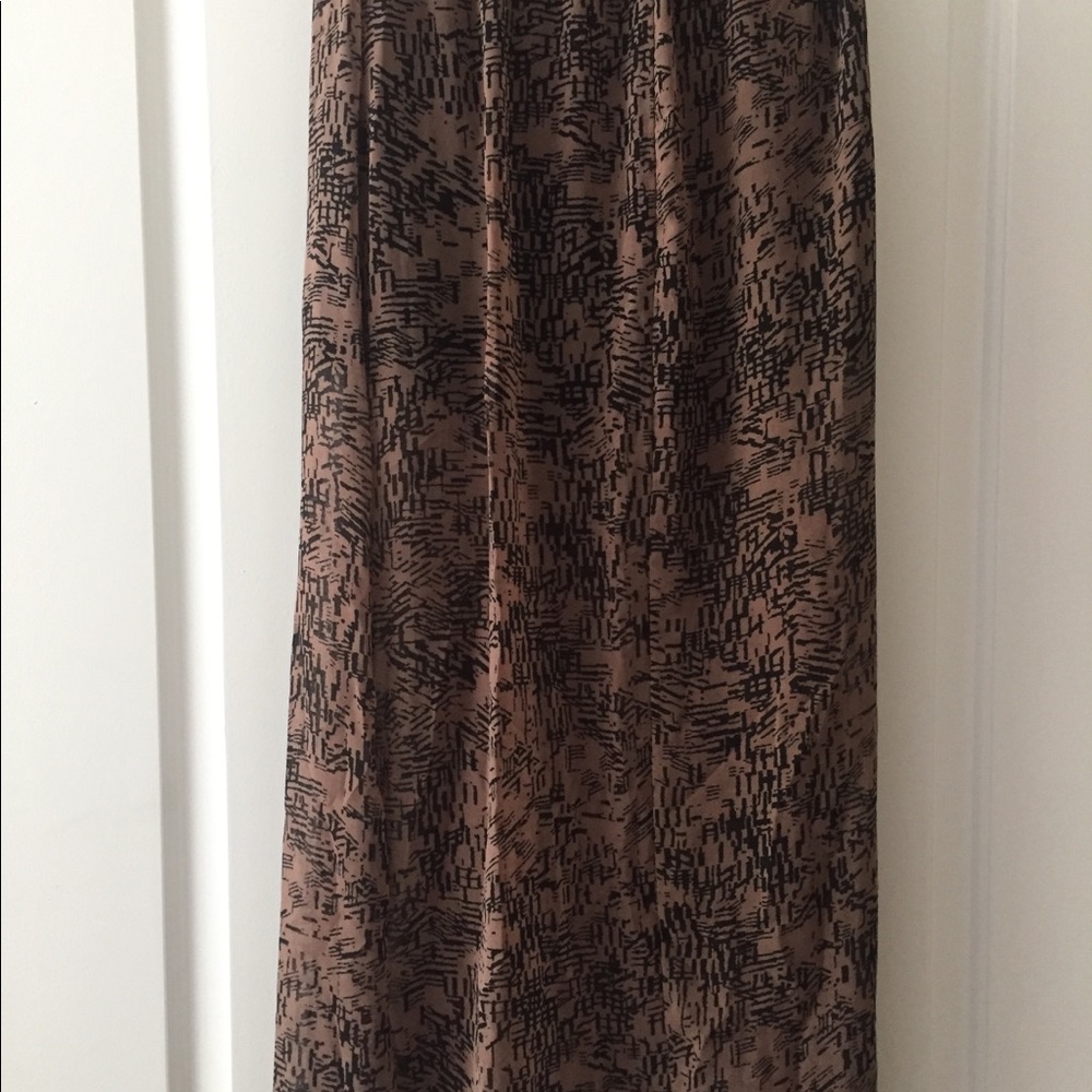 Brown/black print skirt (size S)